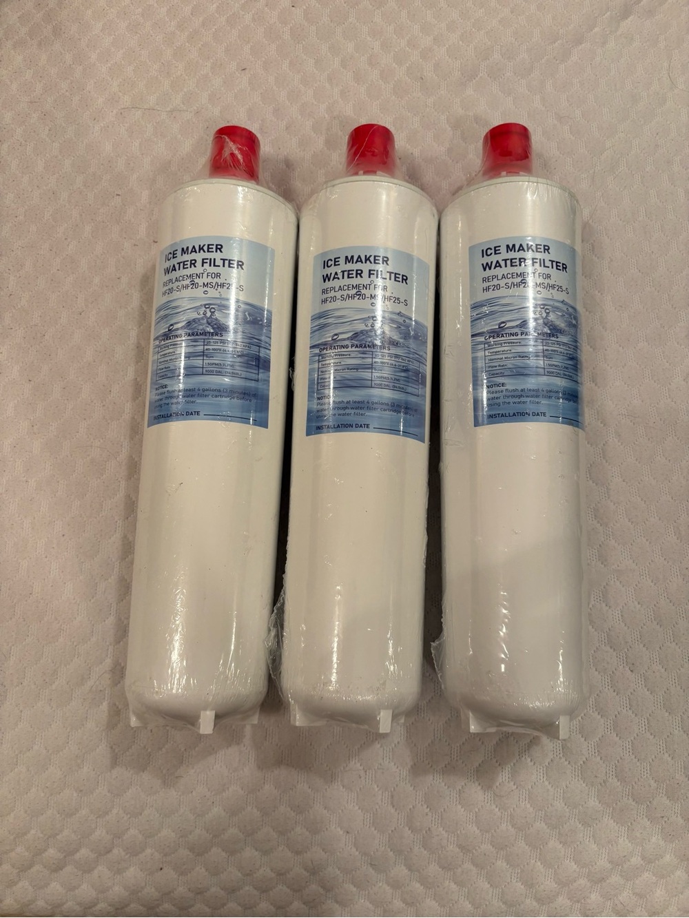 Ice Maker HF20-S Water Filter - White (Set of 3)